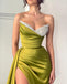 Gorgeous Mermaid Sexy Slit Beaded Long Prom Dresses, FC7042