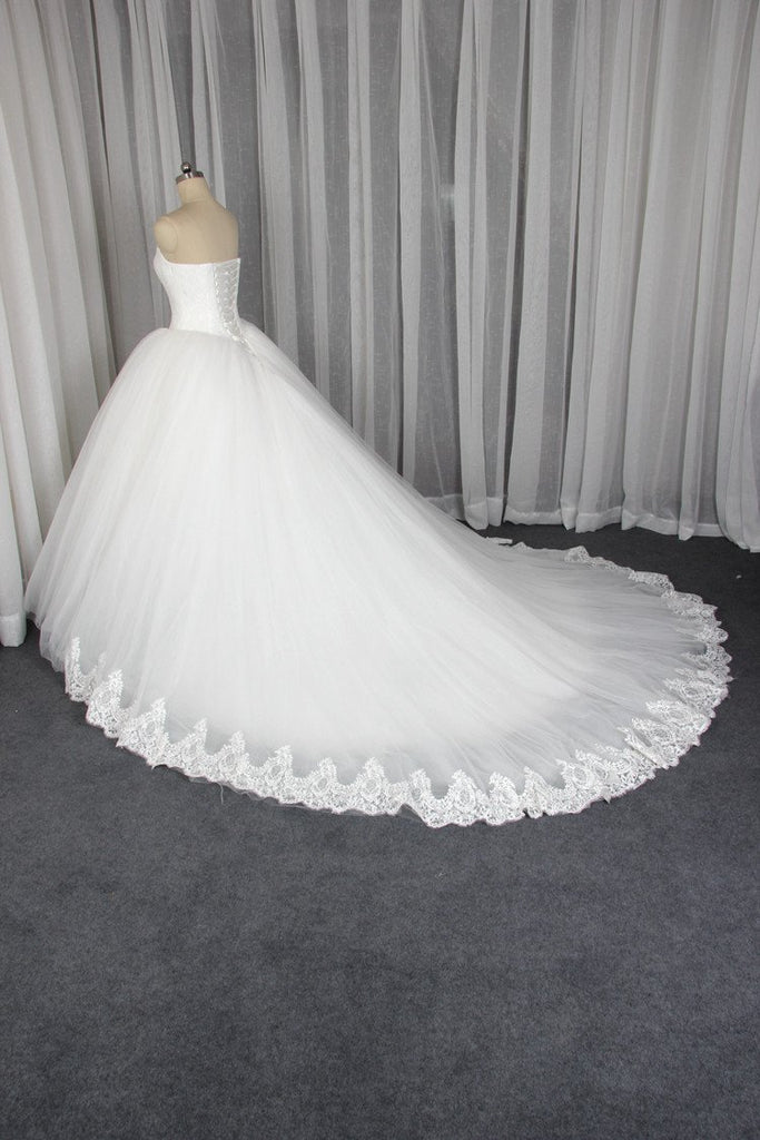 Elegant Sheath White Lace Gorgeous Wedding Party Dresses, Popular Bridal Gown, WD0096