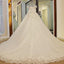 Popular Off the Shoulder Lace Applique Sequin Shining Lace up Back Wedding Dresses with Long Train,220012