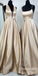 Different Styles A-Line Satin Backless Cheap Long Prom Dresses, FC2024