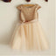 Cap Sleeve Round Neck Tulle Flower Girl Dresses, Popular Little Girl Dresses, FGS025