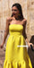 A-line Simple Tea-length Jersey Backless Homecoming Dress, FC2671