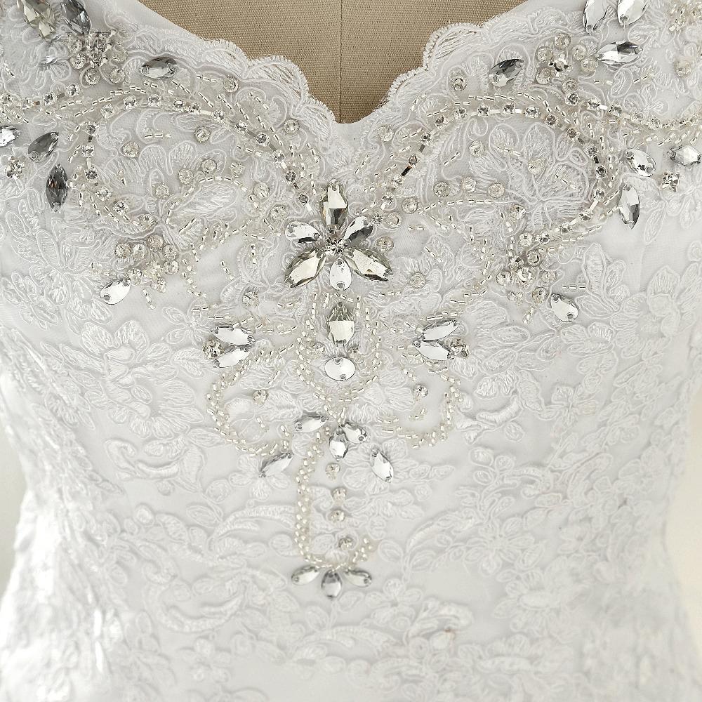 Long Wedding Dress, Hot Sale Wedding Dress, Lace Bridal Dress, Mermaid Wedding Dress, Beading Wedding Dress, Rhinestone Wedding Dress, Sleeveless Wedding Dress, LB0367