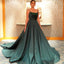 Spaghetti Straps A-Line Satin Backless Sequin Prom Dress, FC3778