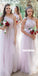 Elegant A-line One Shoulder Tulle Backless Bridesmaid Dress, FC3810