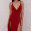 Long Prom Dresses, Jersey Prom Dresses, Spaghetti Straps Prom Dresses, V-Neck Evening Dresses, slit Prom Dresses , Floor-Length Prom Dress, Sexy Party Dress, LB0405