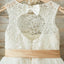 Illusion Lace Top Open Back Lovely Flower Girl Dresses,  Cheap Little Girl Dresses, FG078