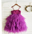 Spaghetti Plum Tulle Flower Girl Dresses, Cheap Little Girl Dresses, FG079