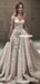 Gorgeous A-line Long Sleeves Lace Wedding Dress with detachable Skirt, FC4840