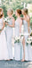 Light Blue Straight Neckline Mermaid Backless Bridesmaid Dress, FC4843