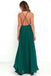 Long Chiffon Sleeveless Bridesmaid Dress, Maxi Halter Cross-Back Bridesmaid Dress, LB0496