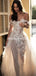 Fashion Tulle A-line Off Shoulder Backless Lace Wedding Dress, FC5093