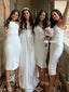 Stunning One-Shoulder Mermaid Slit Sheath Bridesmaid Dress, FC5164