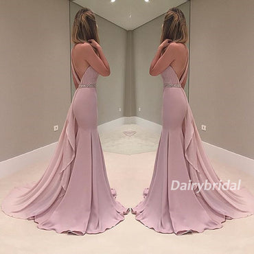 One-Shoulder Mermaid Prom Dress, Charming Beaded Prom Dress, D580