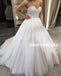 Charming Sweet Heart Beaded Wedding Dress, Honest Tulle A-Line Backless Wedding Dress, D636