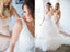 Charming V-Neck Wedding Dress, A-Line Sexy V-Back Floor-Length Wedding Dress, D645