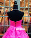 Stunning A-line Tulle High-low Backless Straight Neckline Prom Dresses, FC4360