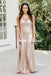 Cheap Spaghetti Straps Bridesmaid Dress, Sparkle Sequin Backless Bridesmaid Dress, D792