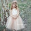 Satin Top Tulle Sleeveless Flower Girl Dresses, Lovely Tutu Dresses,  DA918