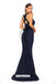 Black Mermaid Jersey Sleeveless Tulle Floor-Length Backless Bridesmaid Dress, FC2268