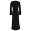 Honest Long Sleeves A-line Silk Elastic Satin Slit Bridesmaid Dress, FC5331