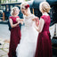 Charming Lace Top Cap Sleeve Bridesmaid Dress, A-Line Jersey Bridesmaid Dress, D1123