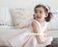 Pink Satin Flower Girl Dresses, A-Line Beaded Popular Little Girl Dresses, D1178