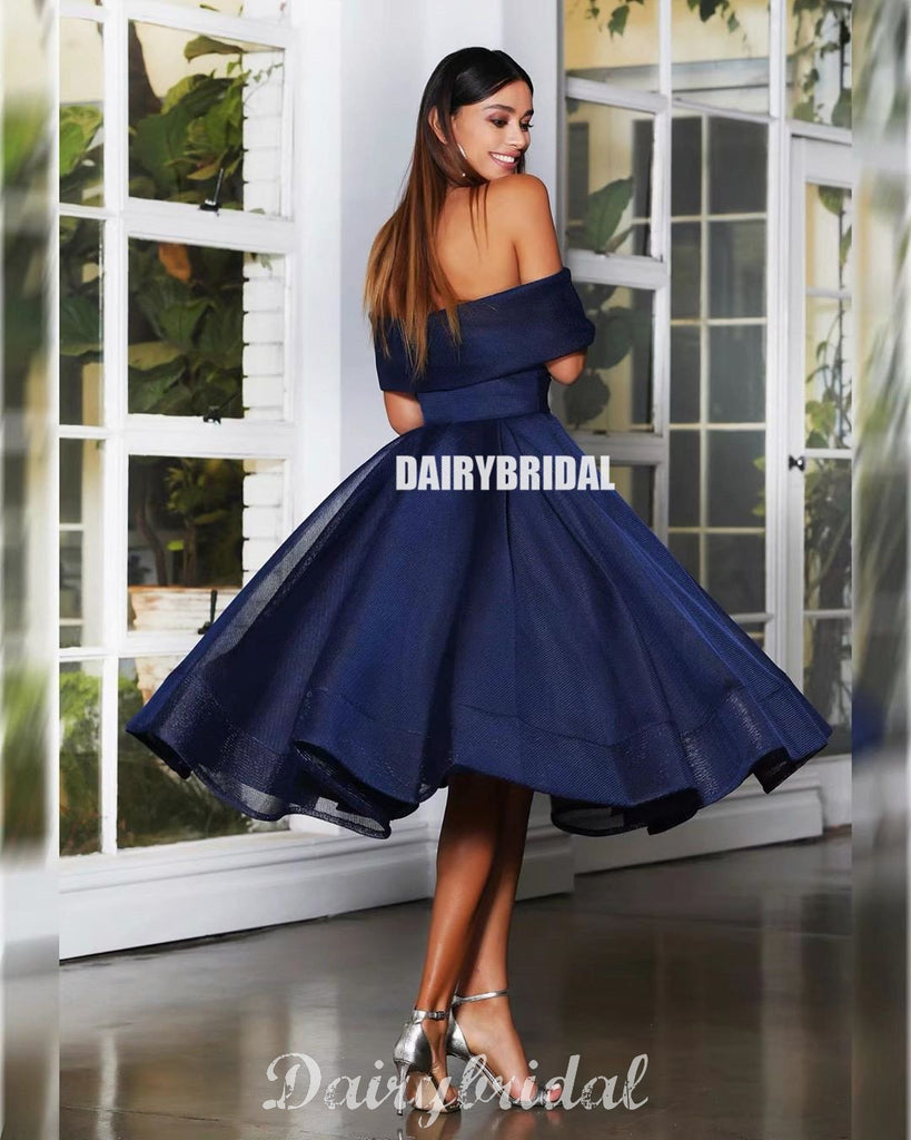 Off Shoulder A-line Organza Different Colors Homecoming Dress, FC4492