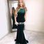 Charming Velvet Green Prom Dress, Sexy Memraid Backless Prom Dress, D1248