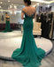 Off Shoulder Mermaid Jersey Slit Beaded Backless Prom Dress, FC1431